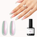 modelones Glitter Gel Nail Polish Pastel Pink-Green Gel Nail Polish Soak-Off UV Gel Polish - 28+ Days Long-Lasting Salon-Quality Nail Art for Spring DIY Manicure & Gift 15ML
