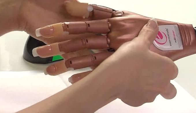 Nail Trainer® Practice Hand INCLUDES 6 Hour On-Line Competition Level Nail Art Tuition By A Champion Nail Artist, Nail Extensions, Nail Art Manicure Training Hand &100 Practice Nails