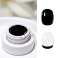 Gel Paint For Nails Art, Black Gel Polish For French Tip Tool Design For Home Salon DIY Gel Nail Art (Black, M)
