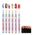 Nail Art Pens, 6 Colors Nail Art Markers Polish Pen with 3 Pcs Painting Stencils Set for 3D Nail Art, DIY Nail Art Beauty Gift for Christmas Stocking Stuffers Birthday Party