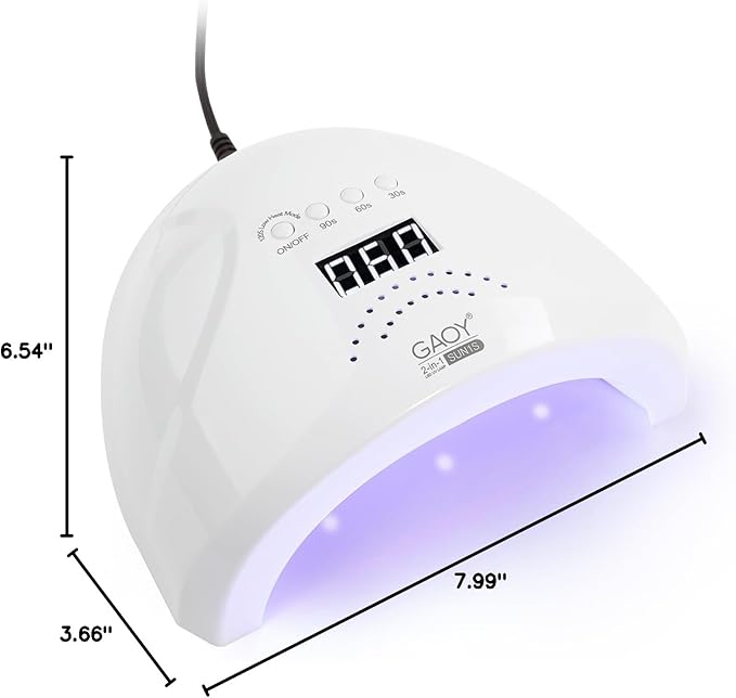GAOY UV LED Nail Lamp, UV Light with LCD Display, Professional Nail Dryer with Automatic Sensor, 4 Timers and Sensitive Mode
