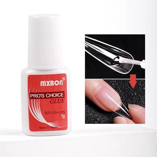 Super Strong Nail Glue for Press On Nails, Nail Tips & Acrylics – Long-Lasting Brush-On Nail Adhesive for Professional & DIY Use – No Mess, Fast Drying, Precision Application (Nail Glue, 2, Count)