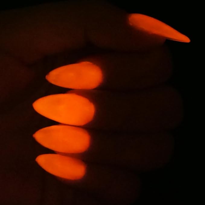 Glow in the dark Clear Gel Polish 10ML semi-clear jelly gel glow orange-red color for halloween nail art design (GP66fCOR)