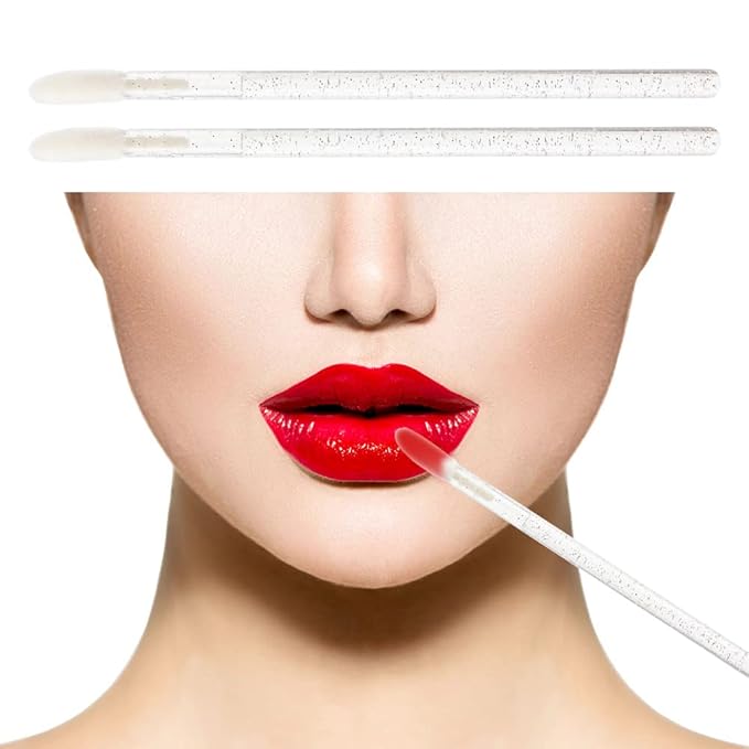 300 PCS Eyelash Extension Supplies Kit,Disposable Lash Spoolies Brushes Micro Swab Brushes Mascara Wand Lip Eyelash Extension Tattoo Lipstick Applicator(Crystal White)