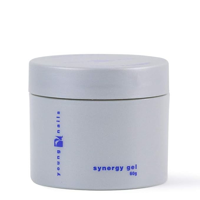 Young Nails Synergy Gel System, Foundation Gel - Builder Gel Base Coat, Superior Adhesion & Strength, Hard Gel Base Coat - Base Gel, Clear, 60g