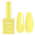 15ml Butter yellow Gel Nail Polish, Pastel Yellow Gel Polish, light Color Same Color Same Bottle, High Gloss U V Soak Off Nail, DIY Sparkle Manicure Salon