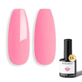 modelones Pink Gel Nail Polish Hot Pink Bubblegum Peach Valentine Gel Nail Polish Summer Vibrant Fluorescent Polish Soak Off LED Nail Art DIY Nail Manicure 15ML