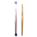 Acrylic Nail Brush Size 10, Kolinsky Acrylic Nail Brush for Acrylic Powder, Application Nail Art Drawing Brush for Extension Nails Carved for Beginners and Professionals (20#, Gold)