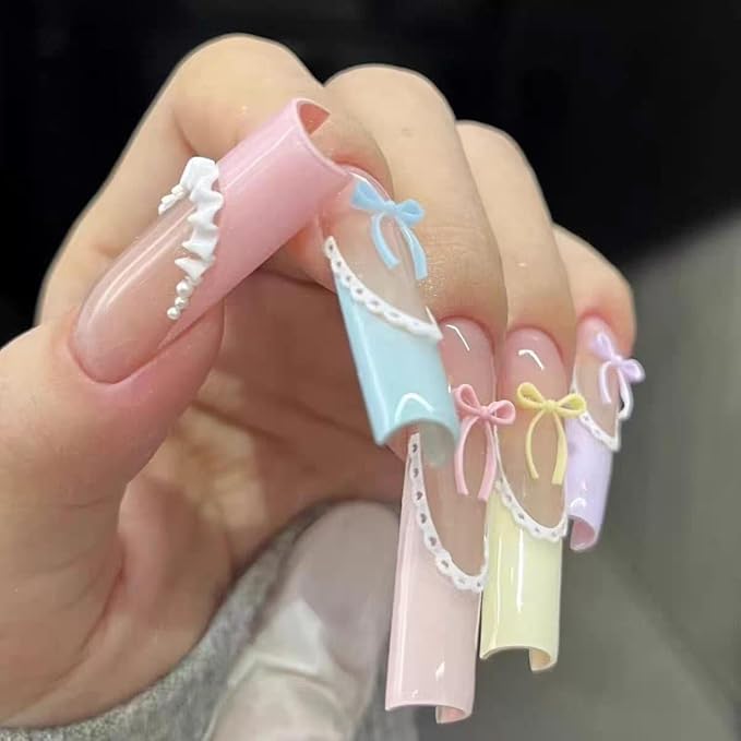 Lace Nail Art Mold French Skirt Transparent Silicone Mould Embossed Stencils Casting Molds DIY Crystal Nail Tools Handmade Craft Template Carving Mould for Women Manicure Decoration