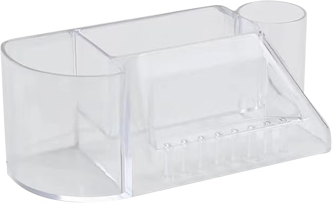 Professional Nail Desk Organizer and Storage - Nail Drill Holder Box with 8 Holes for Grinding Bit Display Stand