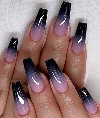 15ml Chameleon Poly UV Gel Temperature Color-Changing Black Nail Builder Gel Nail Enhancement Trial Kit LED Lamp Slip Solution Glitter Poly Builder Gel Nail 8PCS/Kit (Black Color Change)