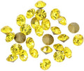 1440pcs Rhinestones Round Point Back Crystal Gem Glass Diamante Rhinestones Nail Art Decoration Jewelry Finding Beads Craft Gems (Yellow, 2.0mm)