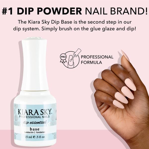 KIARA SKY Liquid Essentials Dip Manicure | 0.5 fl oz | Step #2 Base Coat & #4 Top Coat Duo