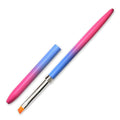 SILPECWEE 1pc Kolinsky Angled Nail Brushes, Cleaning Polish Mistake, Builder Gel, Acrylic Remover & Design Pen, Nail Clean Up Brush Nail Art Brushes Manicure Brushes Tools