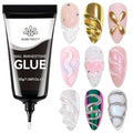 Born Pretty Nail Rhinestone Glue Gel for Nails Super Strong Gel Nail Glue for Nail Charm 3D Nails Gems Beads Nail Art Jewels Cured Need Nail Art DIY at Home 30ML