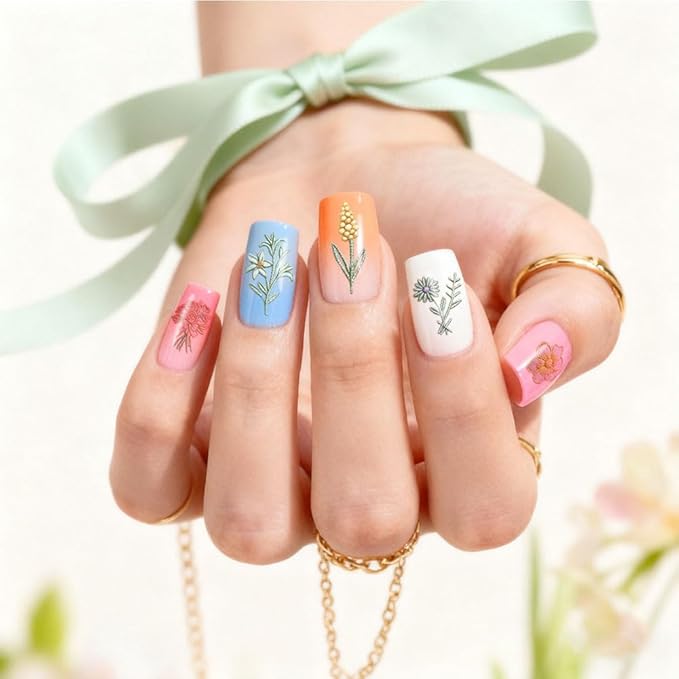 PH PandaHall 3pcs Embroidery Flower Nail Stamping Plates, Plant Floral Nail Art Templates Stainless Steel Image Plate Art Stencils with Tools for Women DIY Print Manicures Salon Design Supplies