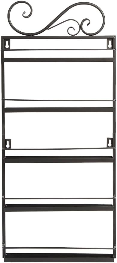 DAZONE Nail Polish Wall Mounted Rack Organizer Holds 50 Bottles Nail Polish Shelf Black