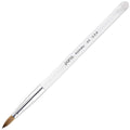 PANA Pure Kolinsky Hair Acrylic Nail Brush - Oval Crimped Shape Silver Ferrule with Clear Acrylic Handle (Size 6)
