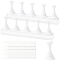 Nail Stand Nail Holder for Painting Nails 2 Sets Press on Nails Stand Display with 96 Pcs Reusable Adhesive Putty Clay Magnetic Acrylic Nailss Art Tools Accessories for Home DIY Salon Supplies White