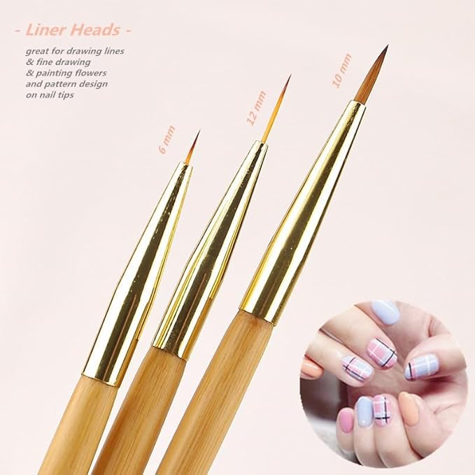 5PCS Dotting Pens and 3PCS Nail Painting Brushes, Double Ended Nail Brushes and Dotting Tool Kit, Nail Art Design Tools