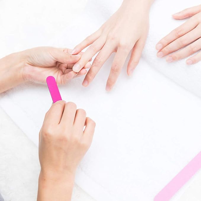 Mini Nail File Bulk 300Pcs (180/240 Grit), Disposable Nail Files Double Sided Emery Boards Home or Professional Manicure Tools(Blue and Pink)