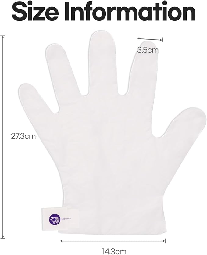 Epielle Moisturizing Hand Mask 6 Pairs, Soften with Sunflower Seed Oil & Vitamin E, Deep Moisturizing Gloves for Dry, Cracked Hands, Self Care Gifts for Women, Spa Kit, Stocking Stuffers