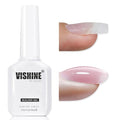 Vishine Builder Nail Gel for Nails, 8-in-1 Pastel Pink Builder Strengthener Jelly Hard Extension Gel Base Rhinestone Nails Thickening in A Bottle E055