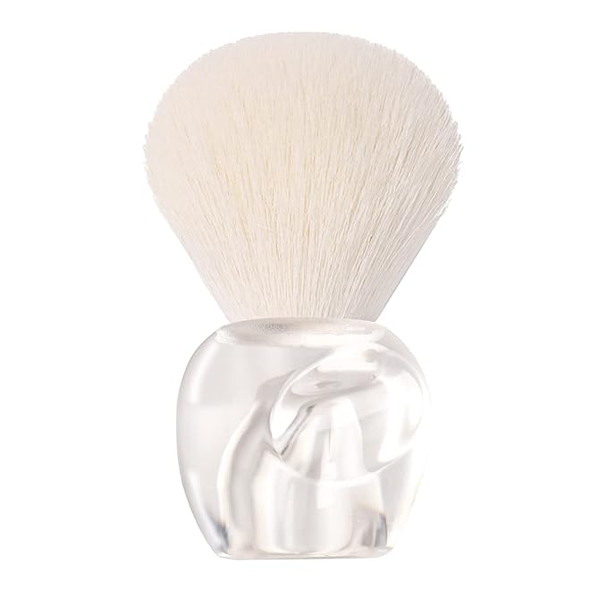BQAN Nail Dust Brush Nail Art Dust Powder Remover Brush Nail Arts Dust Cleaner Brush Soft Kabuki Cleaner Brush for Makeup or Acrylic UV Gel Nail Arts (Transparent)
