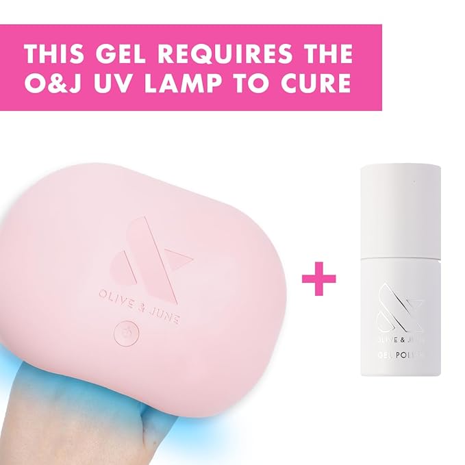 Olive & June Gel Polish | Valentine's Day | UV LED Nail Lamp Needed | Long Lasting Formula | Up to 21 Days of Wear | Damage-Free Removal | Salon-Quality Manicure, Pedicure | HD | Crisp White