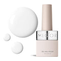 MEGIOR White Gel Nail Polish 0.5 Fl Oz White Soak Off UV LED Lamp Light Cure Gel Polish Kit for Salon and Nail Art Starter Manicure DIY at Home