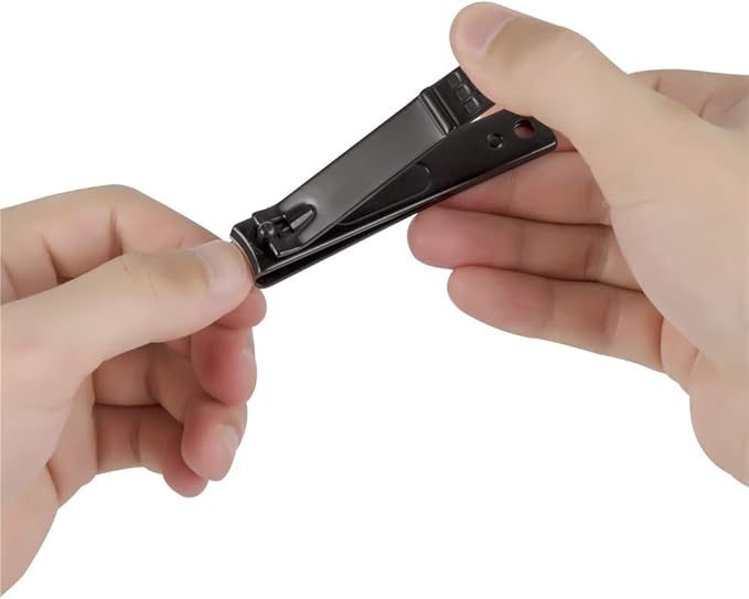 Nail Clippers Set, Sharp Stainless Steel Fingernail and Toenail Clippers, Black Nail Cutter, Large and Large 2 Piece Set.