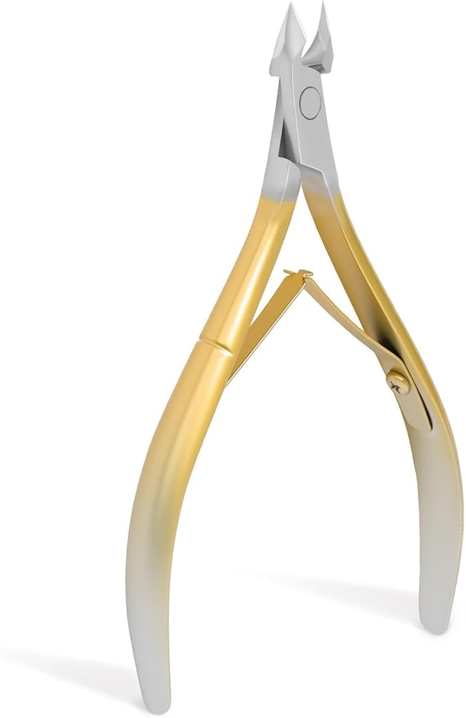Cuticle Nipper Trimmer Polished Coated Durable Trimmer, Nail Clipper with Fine Edge, Comfort Grip Cuticle Cutter Remover Tool Supplies Pedicure Kit for Manicurist Nail Art Care (Yellow-1 PACK)