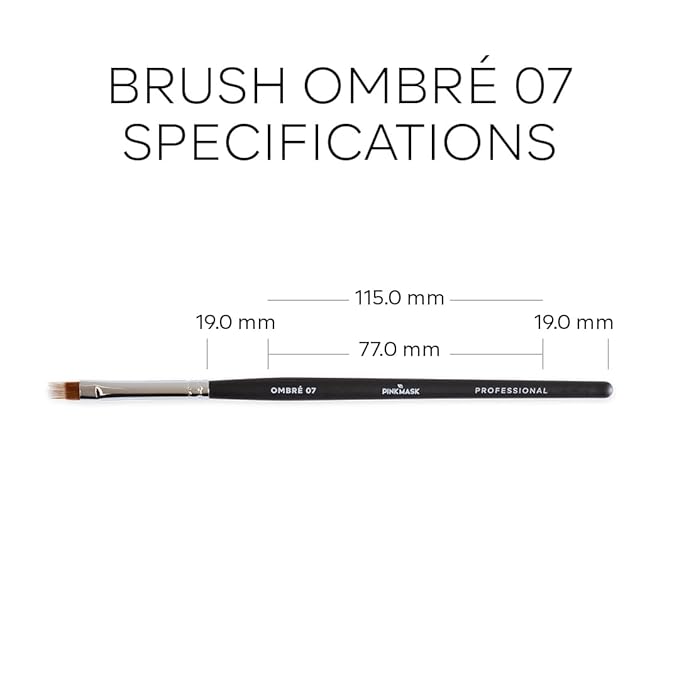 Pink Mask Ombre Brush 07 - Precision Brush for Creating Gradients and Blurred Effects in Nail Art