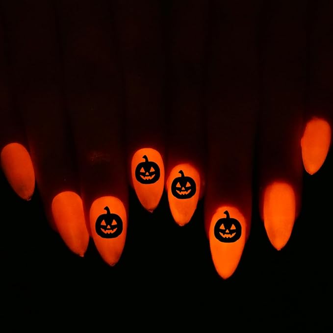 Glow in the dark Clear Gel Polish 10ML semi-clear jelly gel glow orange-red color for halloween nail art design (GP66fCOR)