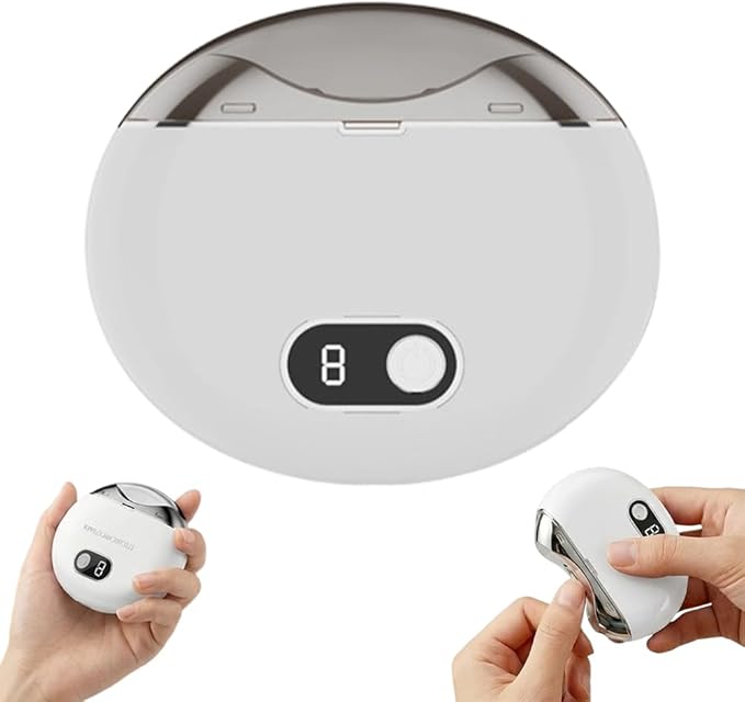 3-in-1 Automatic Electric Nail Clipper with LED Light & Storage, 2026 Upgraded Nail Trimmer for Seniors and Adults – Portable, Low Noise, Ergonomic Toenail & Fingernail Grooming Kit (White)