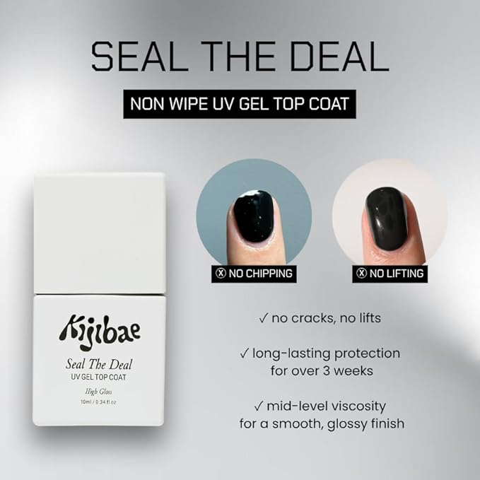 Seal The Deal UV Gel Top Coat – High Gloss Nail Protection, 10ml / 0.34 fl oz