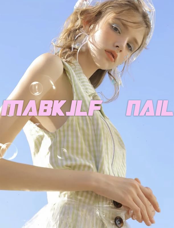 Almond Press on Nails Short Length MABKJLF French Tip Fake Nails False Nails with Stars Leopard Print Rhinestones Cute Cherry Designs Glossy Glue on Nails Stick on Nails for Women Girls 30Pcs