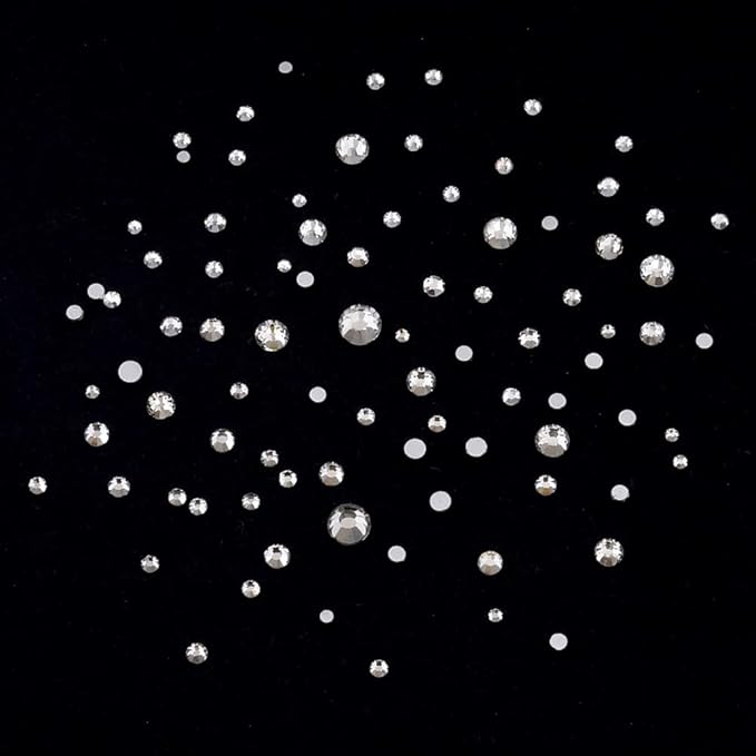100pcs Flat Back Crystal Clear Glass Shape Nail Rhinestones 720pcs Loose Cystal Beads Nail Art Decoration Craft Accessory
