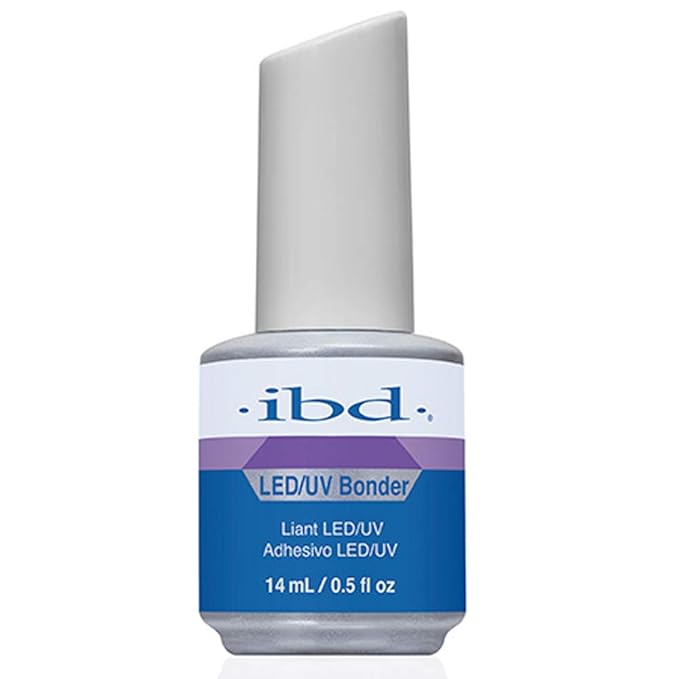 IBD Non-Acidic Nail Primer, LED/UV Bonder – Nail Primer for Gel Polish and Acrylic Nails, Nail Bonder for Long-Lasting Adhesion, 0.5 oz