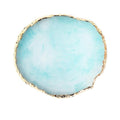 AKOAK 1 Pack Natural Resin Agate Phnom Penh Nail Glue Palette Crystal Edge Shooting Props Toning Works Display Board Tool (Light Blue)