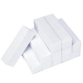 12 Pack Nail Buffer Block 4 Sided Nail File Sanding Block Buffing Blocks for Natural and Acrylic Nails, Medium Grit (White)