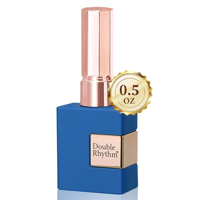 Double Rhythm 0.5 Oz Gel Nail Polish Neutral Natural Same Color Same Bottle Translucent Light Milky Pastel 15ML Manicure French Design Art DIY at Home (Dark Cobalt-A1587)