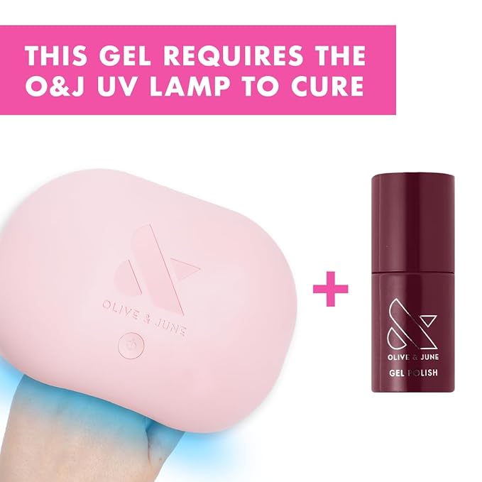 Olive & June Gel Polish | Valentine's Day | UV LED Nail Lamp Needed | Long Lasting Formula | Up to 21 Days of Wear | Damage-Free Removal | Salon-Quality Manicure, Pedicure | Obsessed | Dark Ruby
