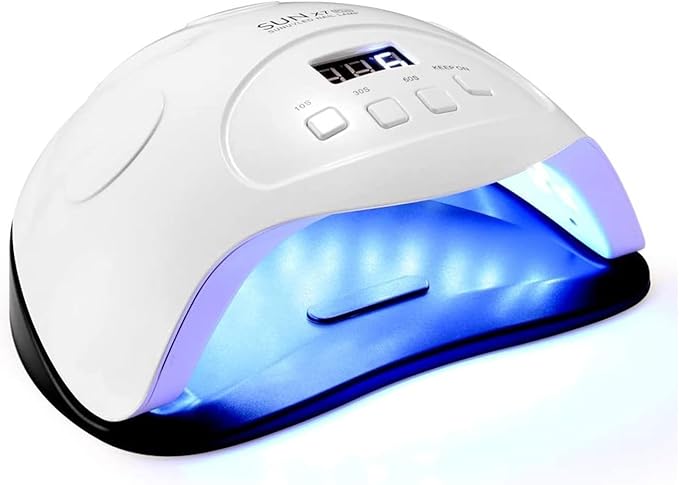 UV LED Gel Nail Lamp, 90W Nail Dryer LED Nail Light for Gel Polish-4 Timers Professional Upgraded Curing Lamp Nail Art Accessories, Dual Curing Gel Toe Nails,White