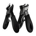 2Pcs Ingrown Toenail Treatment Kit with Wide Jaw Nail Clippers - Heavy Duty Angled Cutters for Thick Toenails & Seniors, Professional Stainless Steel Tools
