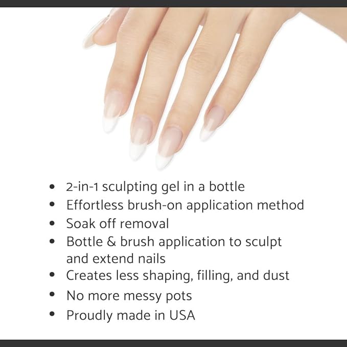 IBD Building Gel, Hard Gel Nail Extension, Bright White - Made in USA, 0.5 oz