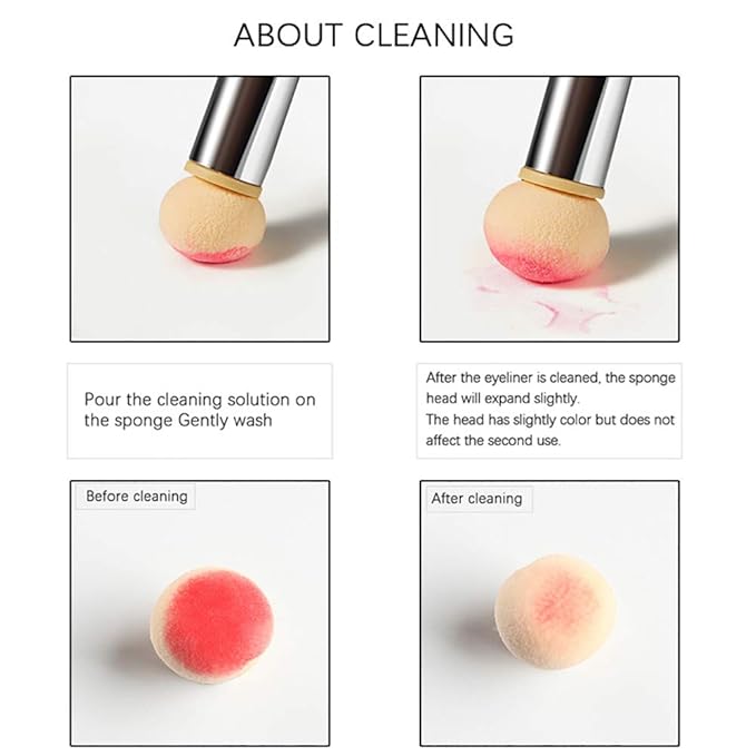 SILPECWEE 1Pc Double Head Acrylic Nail Art Brush Nail Gradient Shading Pen Nail Dust Remover Powder Cleaner Brushes Manicure Design Tool