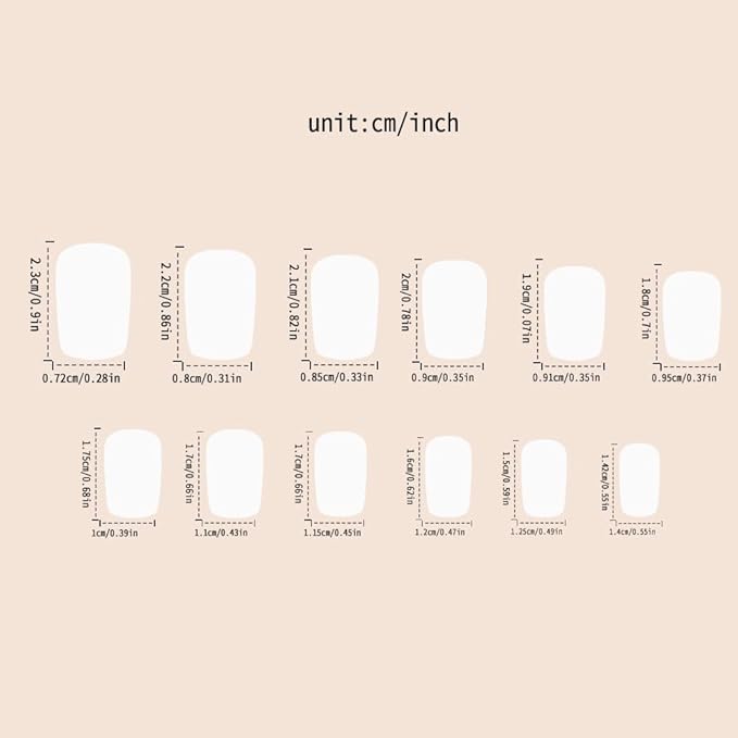 Press on Nails Square - Medium Fake Nails with Flower Bow Design - Heart, White French Tip False Nails for Women - 24 Pcs