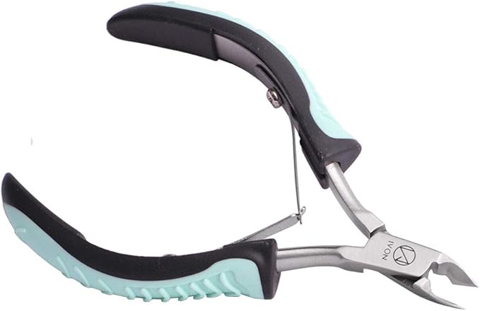 IVON Cuticle Trimmer with Pusher, Cuticle Cutter Remover - Rubber Non-slip Handle
