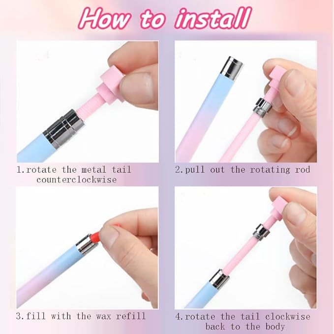 Rhinestone Picker Wax Pen, Refillable Rhinestones Applicator with 3 Additional Wax Refills, Rhinestone Picker Tools for Nail Art Design and Diamond Art Painting